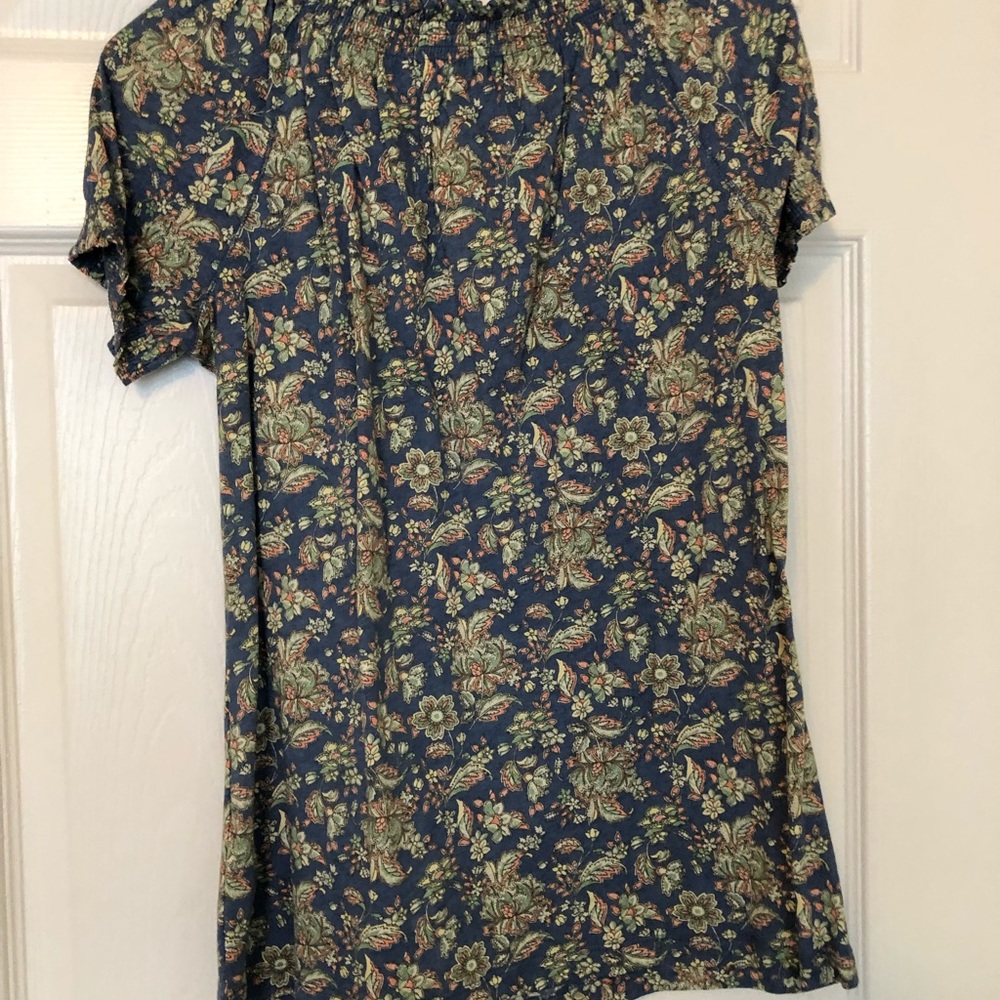 Chaps NWT Blue Calico Blouse